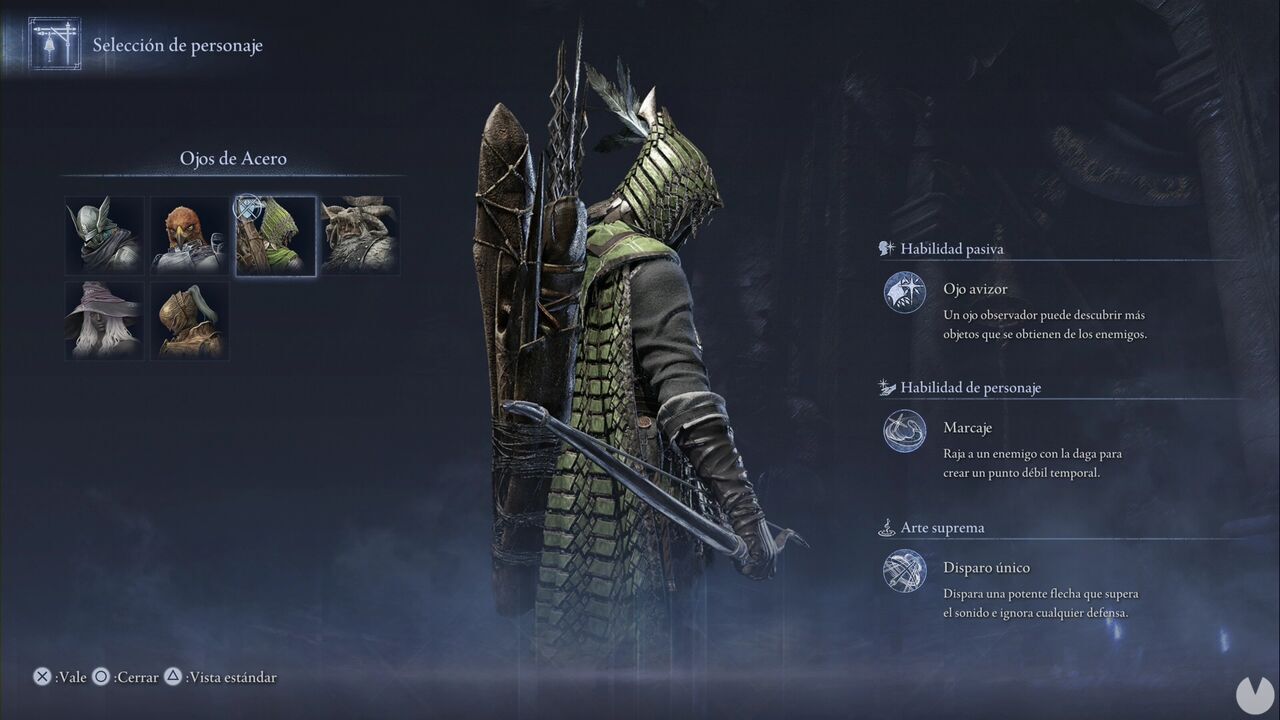 Elden Ring Nightreign - Ficha ingame de Ojos de Acero