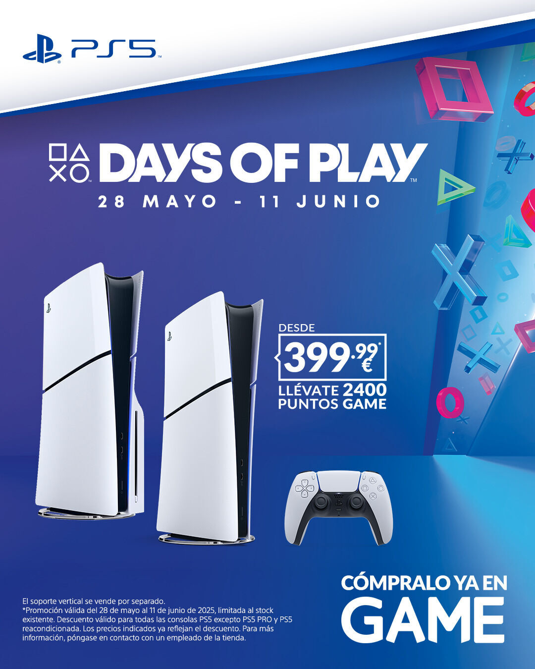 Descubre las mejores promociones en consolas, juegos y accesorios de PlayStation en GAME con los Days of Play