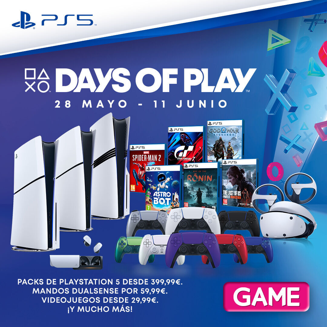 Descubre las mejores promociones en consolas, juegos y accesorios de PlayStation en GAME con los Days of Play