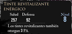 Clair Obscur: Expedition 33 - Características del pictos Tinte revitalizante enérgico