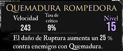 Clair Obscur: Expedition 33 - Características del pictos Quemadura rompedora