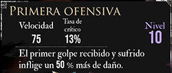 Clair Obscur: Expedition 33 - Características del pictos Primera ofensiva
