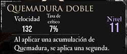 Clair Obscur: Expedition 33 - Características del pictos Quemadura doble