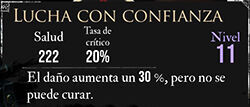 Clair Obscur: Expedition 33 - Características del pictos Lucha con confianza