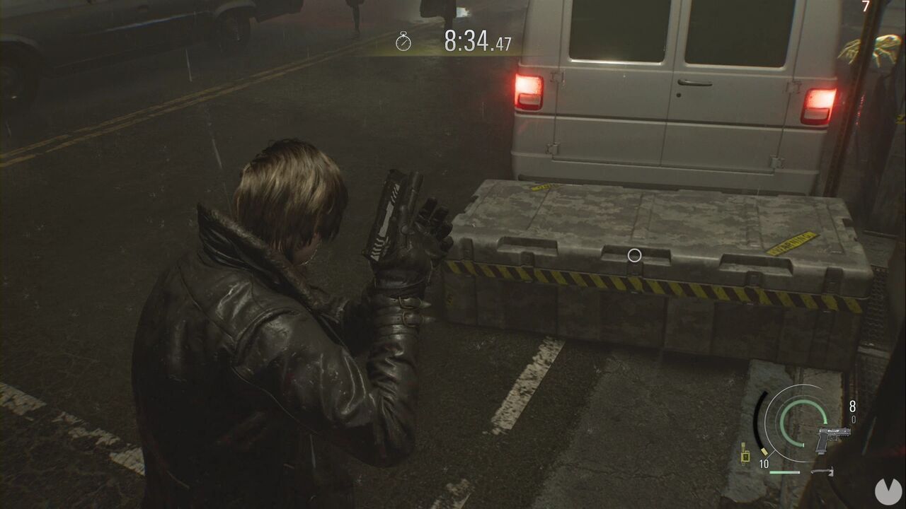Resident Evil Requiem - Leon Must Die Forever, weapon crate containing random weapons in the streets of Wrenwood