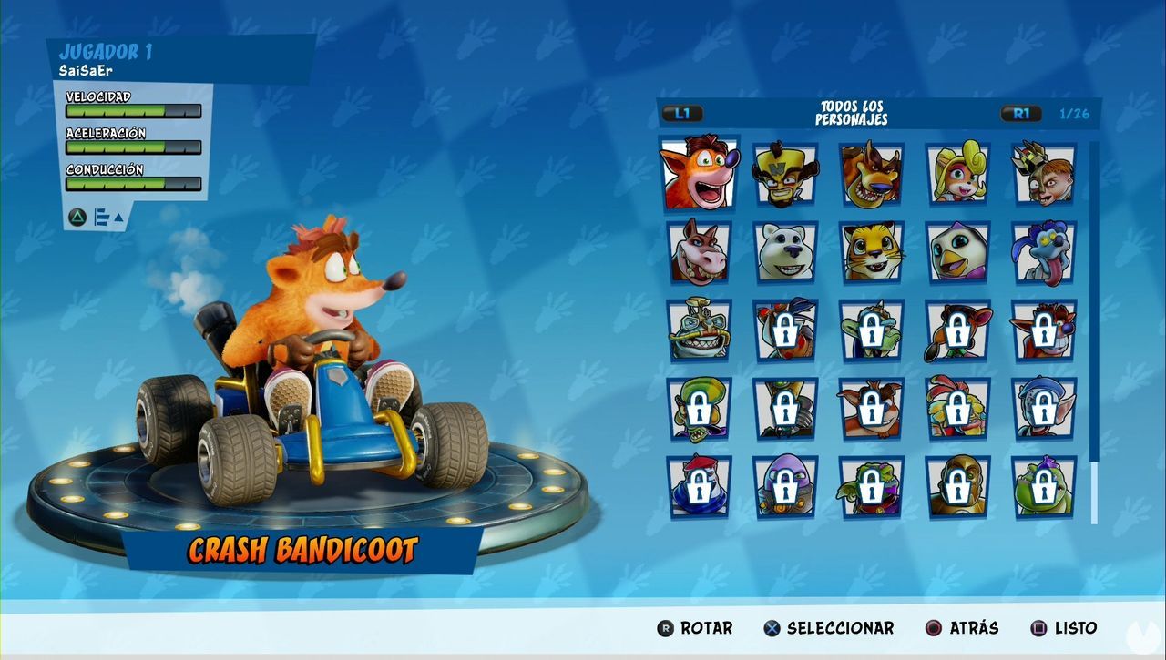 TODOS los Personajes de Crash Team Racing y cómo desbloquearlos