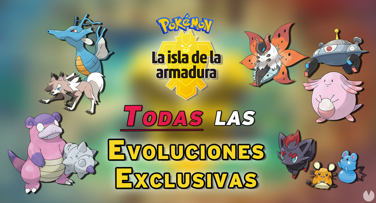 TODAS las evoluciones exclusivas de Pokmon La Isla de la Armadura (DLC) - Pokmon Espada y Escudo