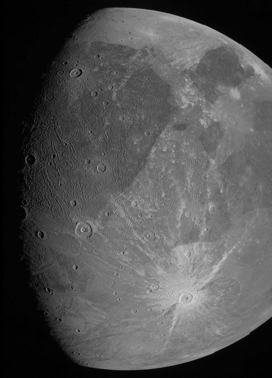 Fotografía de Ganímedes tomada por la NASA