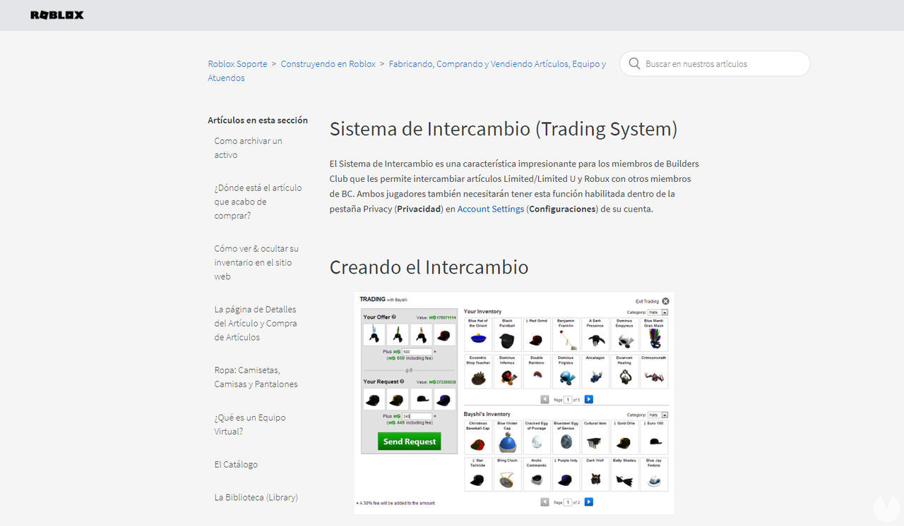 Roblox - Trading system