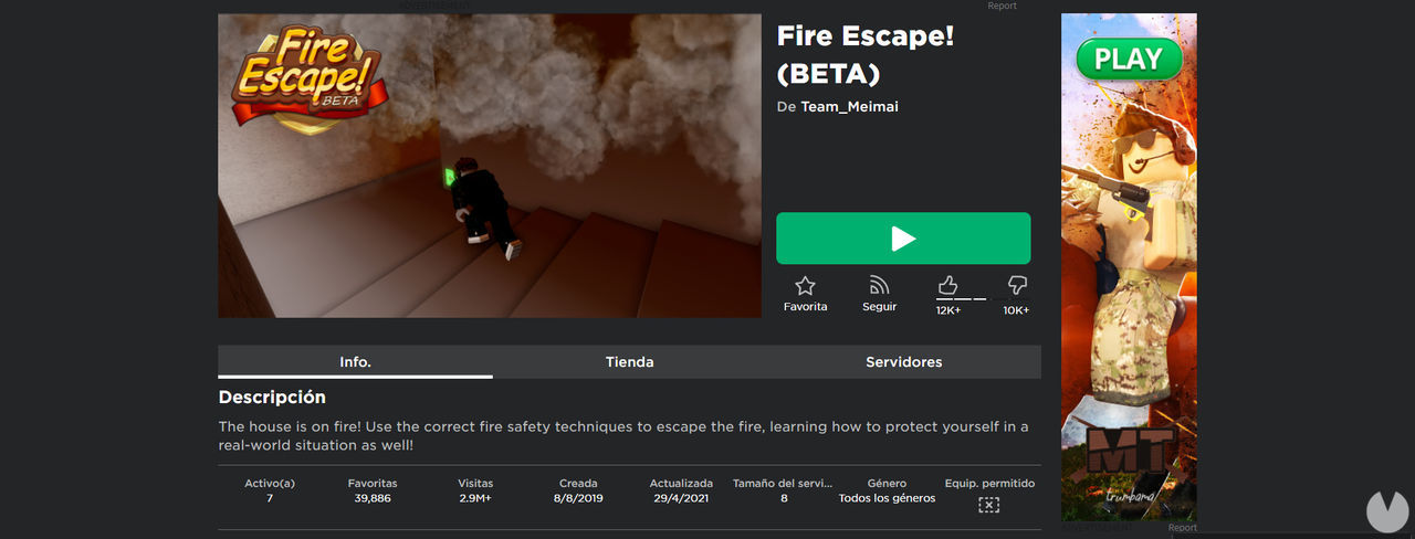 Best Roblox games: Fire Escape!