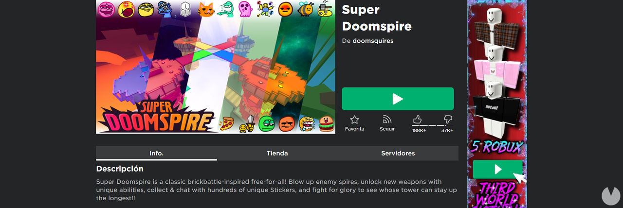 Best Roblox games: Super Doomspire