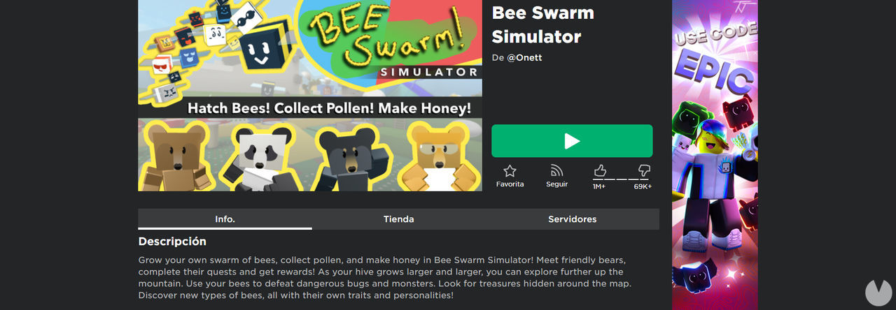 Best Roblox games: Bee Swarm Simulator