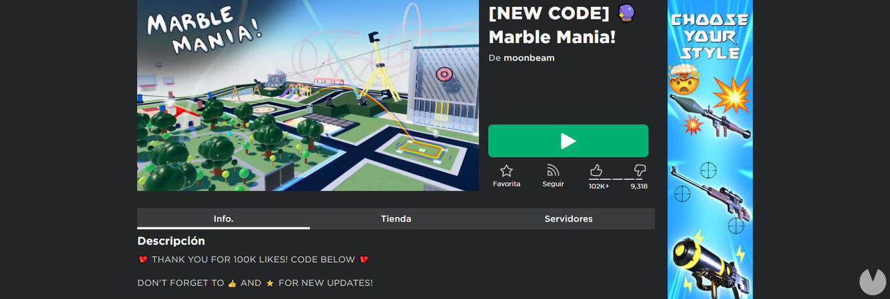 Best Roblox games: Marble Mania