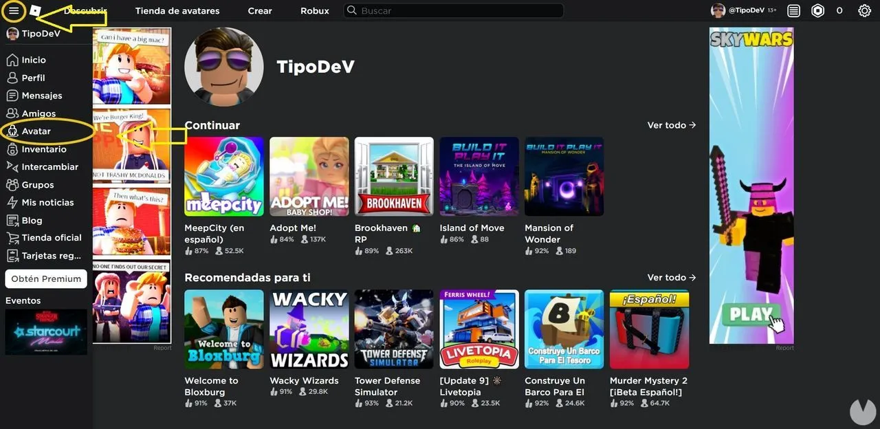 Todo sobre perfiles, anuncios publicitarios y personalización de perfiles –  Roblox Soporte