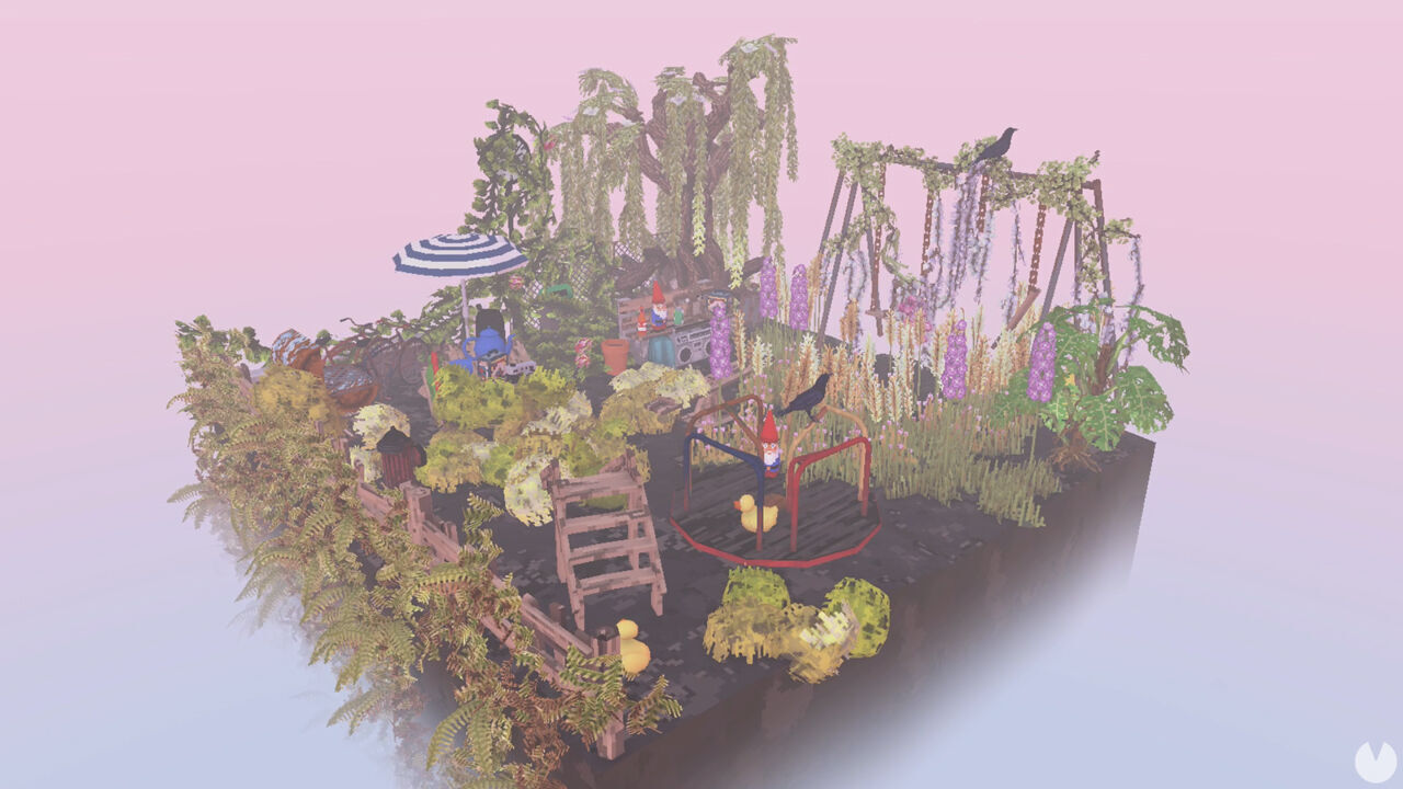 Captura de Cloud Gardens en Nintendo Switch.