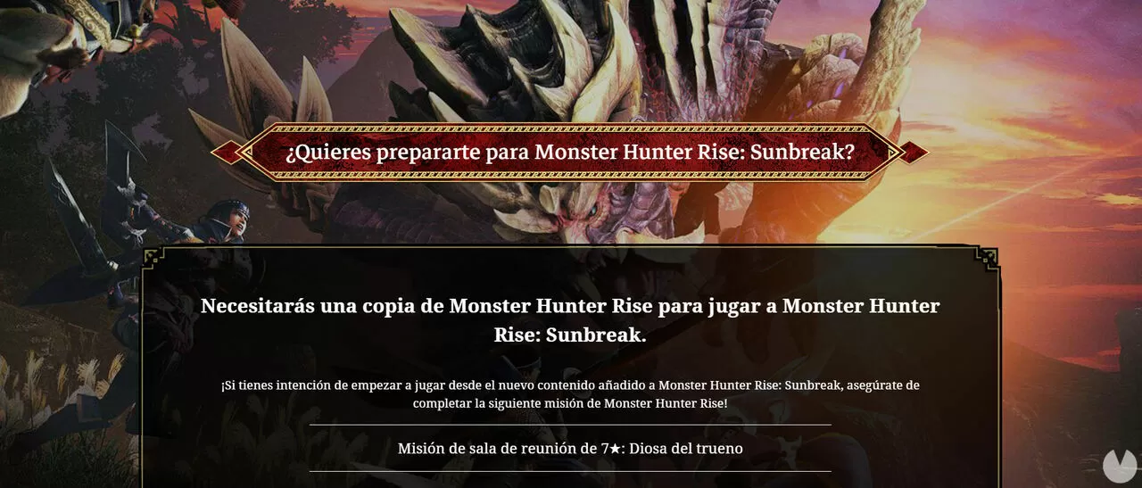 Cómo empezar Monster Hunter Rise Sunbreak: requisitos y qué misiones debes  completar antes de iniciar la expansión