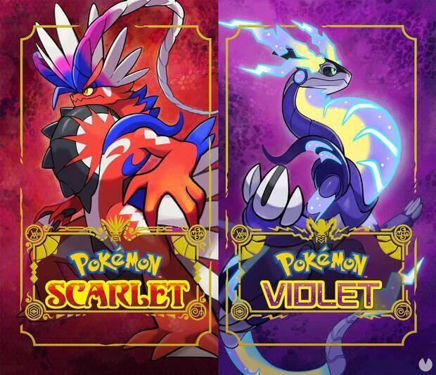 Carátulas de Pokémon Escarlata y Púrpura.