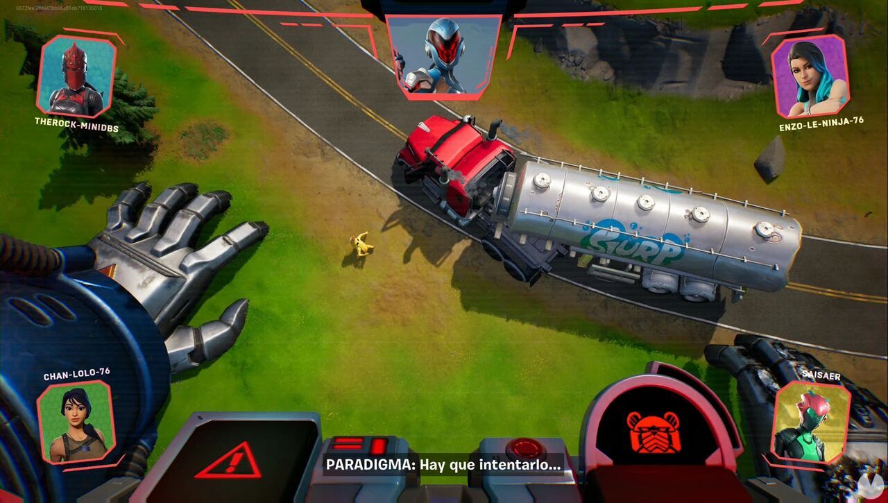Fortnite Battle Royale - Evento Colisión: Banano aparece conduciendo un camión de Sorbete con el que espera ayudar a recuperarse al meca