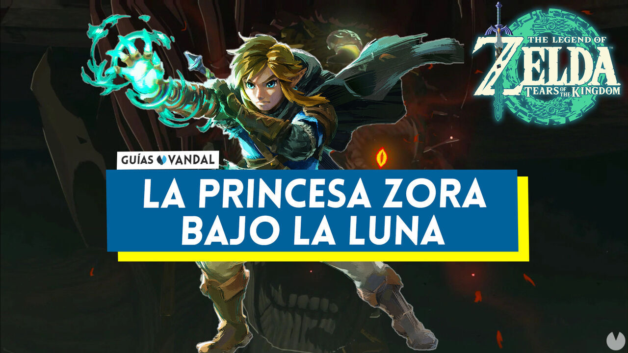 La princesa zora bajo la luna en Zelda: Tears of the Kingdom - The Legend of Zelda: Tears of the Kingdom