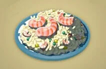 Zelda Tears of the Kingdom - Receta Arroz frito con marisco