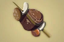 Zelda Tears of the Kingdom - Receta Brocheta de carne y setas