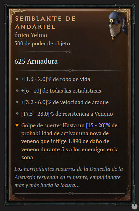 Diablo 4 - Explicación objetos rareza único
