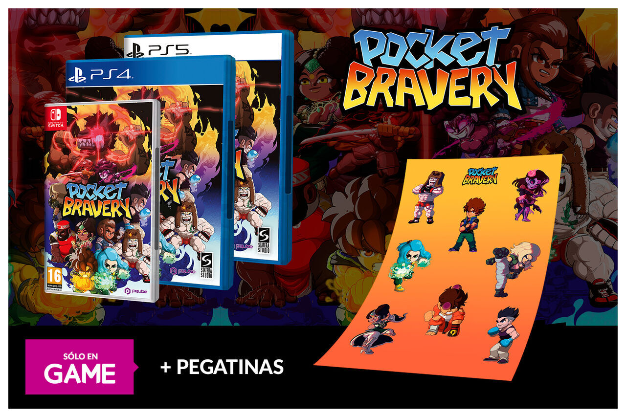 Pocket Bravery edición física en GAME con regalo en exclusiva set de pegatinas