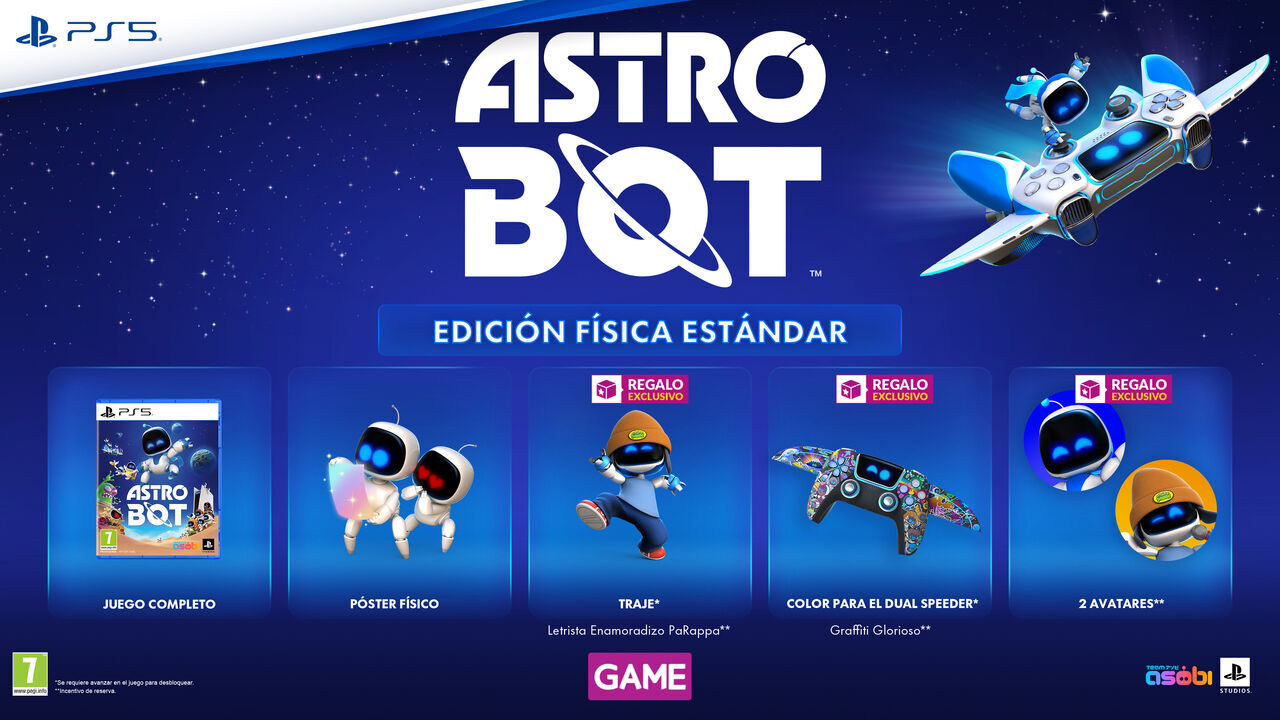 Reserva Astro Bot de PS5 en GAME y llévate contenido extra y un póster exclusivo