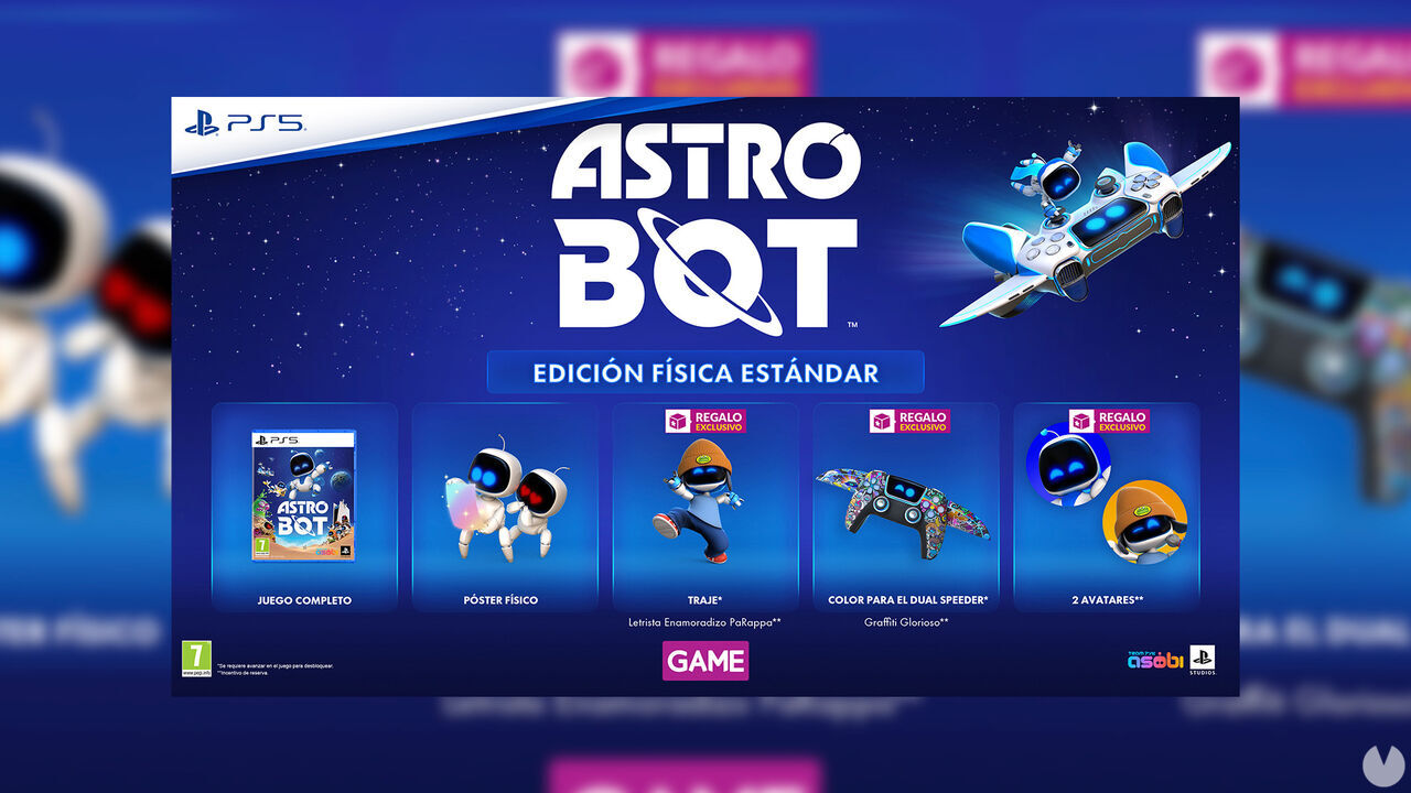 Reserva Astro Bot en GAME y llévate un DLC de regalo con contenido extra y un póster exclusivo