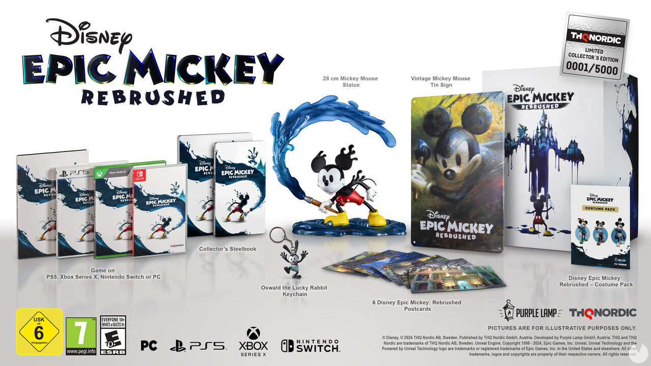 Ya sabemos fecha, precio y ediciones de Disney Epic Mickey Rebrushed, incluyendo una coleccionista de 200 euros