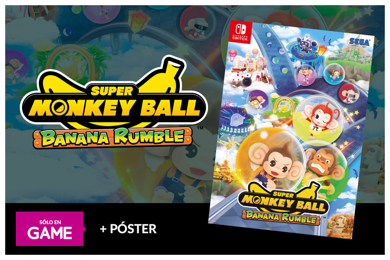 Reserva Super Monkey Ball Banana Rumble en GAME con póster de regalo