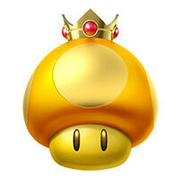 Mario Kart World - Detalles del objeto Champiñón turbo dorado