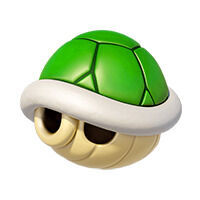 Mario Kart World - Detalles del objeto Caparazón verde