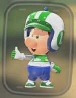 Mario Kart World - Traje Bebé Luigi Piloto pro