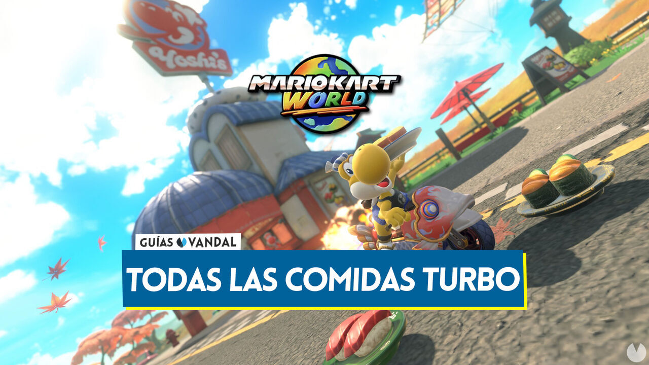 TODAS las comidas turbo de Mario Kart World y dnde encontrarlas - Mario Kart World