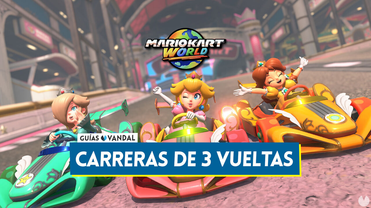 Mario Kart World: Cmo jugar carreras clsicas de 3 vueltas offline y online? - Mario Kart World