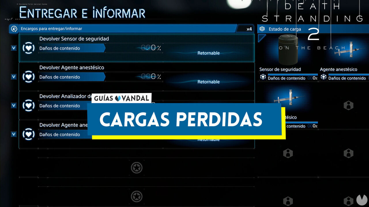 Cargas perdidas en Death Stranding 2: cmo entregarlas y recompensas - Death Stranding 2