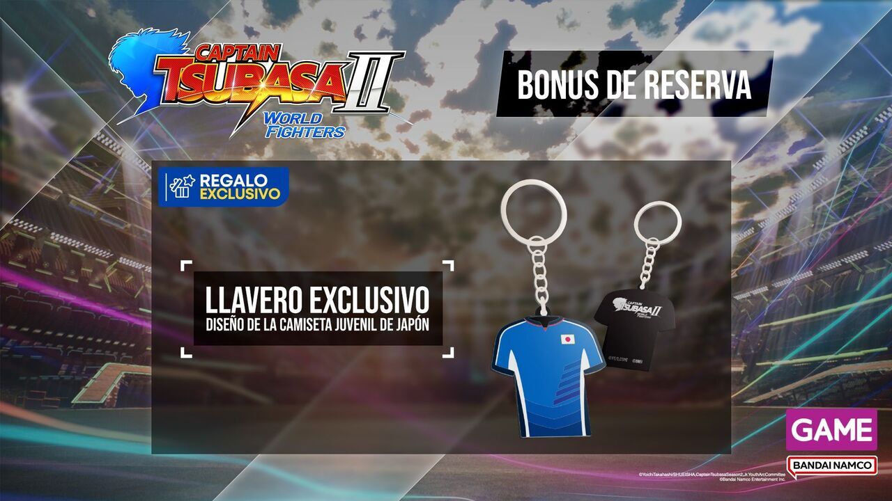 llavero de regalo en game por la reserva de captain tsubasa 2