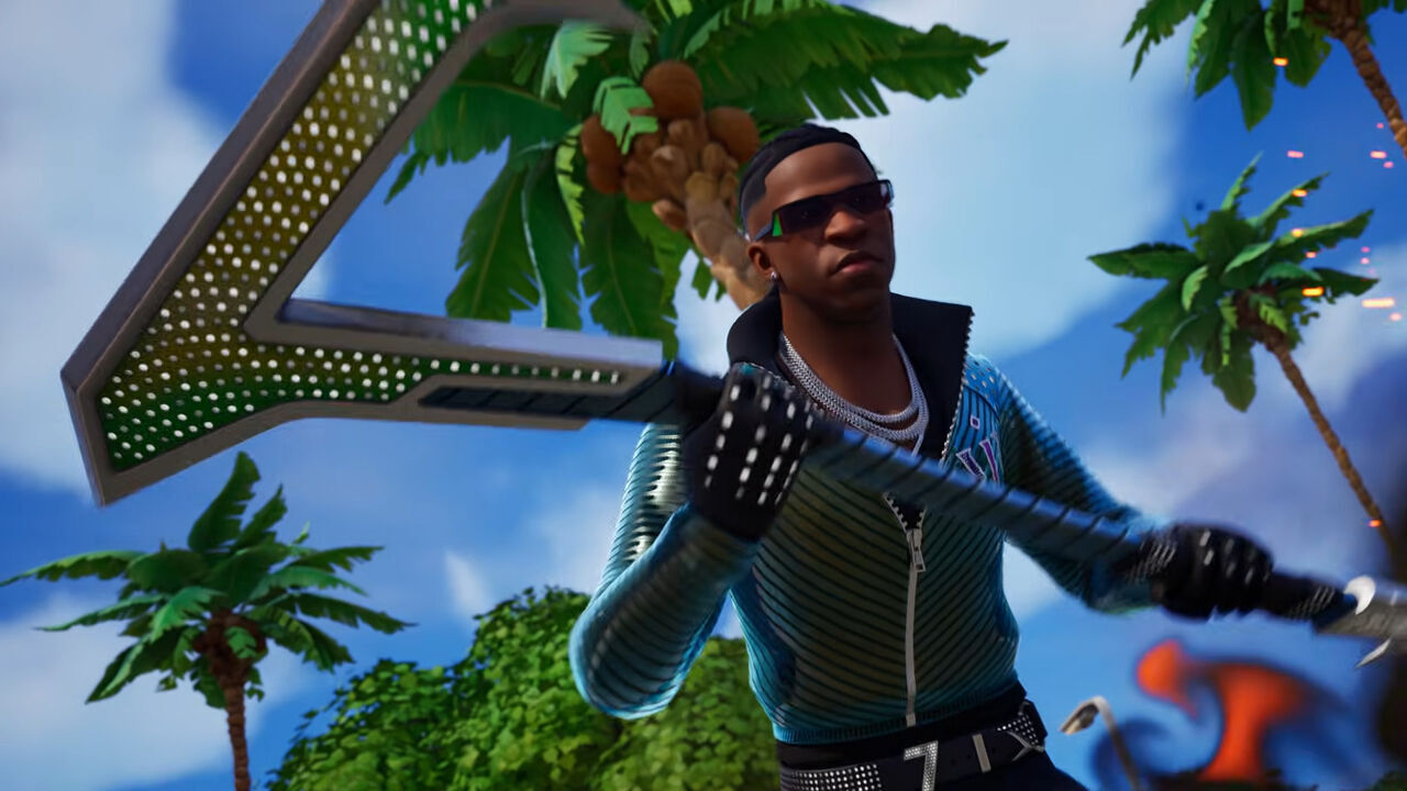 Vini Jr., la estrella brasileña del Real Madrid, salta a Fortnite con dos skins, emote propio y una copa especial