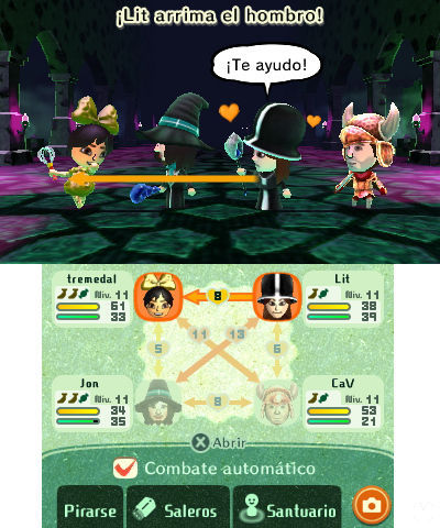 Cuando tus personajes ya tienen un cierto grado de unión entre sí decidirán espontáneamente ayudarse con ataques conjuntos y serán mucho más poderosos.