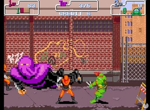 Turtles in Time incorpor� detalles tan salados como el poder arrojar a los enemigos hacia la pantalla.
