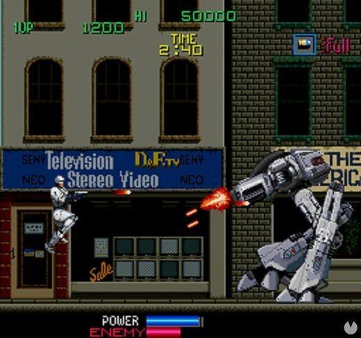 El duelo con el entra�able ED-209 no se hizo esperar: era el jefe de la primera fase.