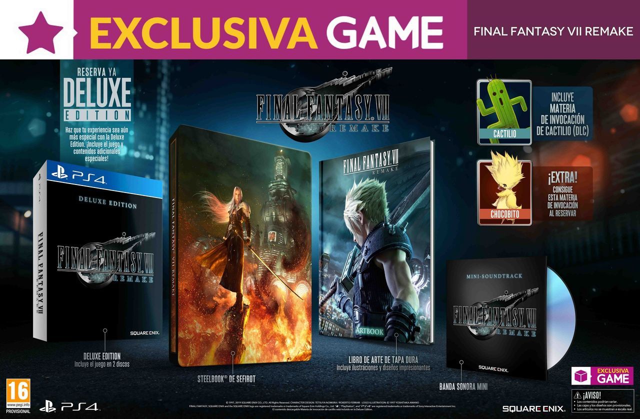 Game detalla el contenido de la Deluxe Edition de Final Fantasy VII Remake