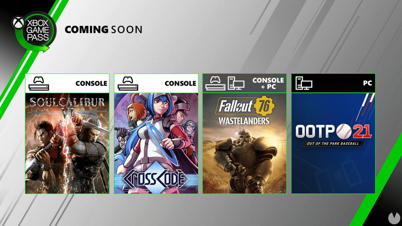 Xbox Game Pass añadirá en julio Fallout 76 en Xbox One y PC, SoulCalibur 6 y más