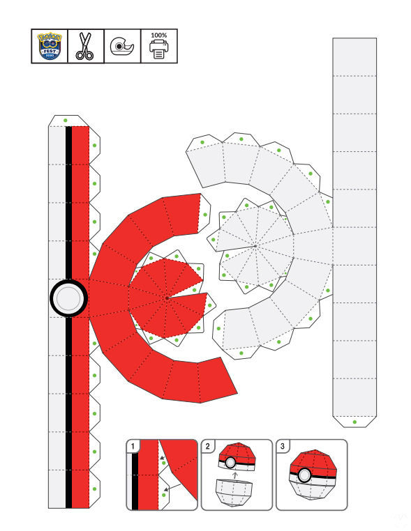 Pok Ball del kit de manualidades del Pokmon GO Fest 2020