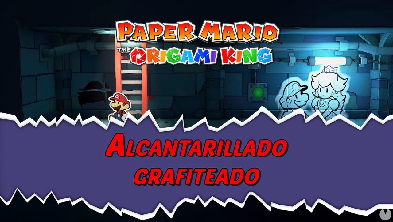 Alcantarillado grafiteado al 100% en Paper Mario: The Origami King - Paper Mario: The Origami King