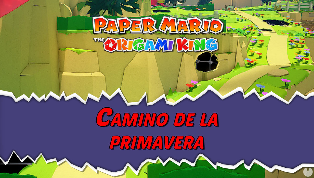 Camino de la primavera al 100% en Paper Mario: The Origami King - Paper Mario: The Origami King