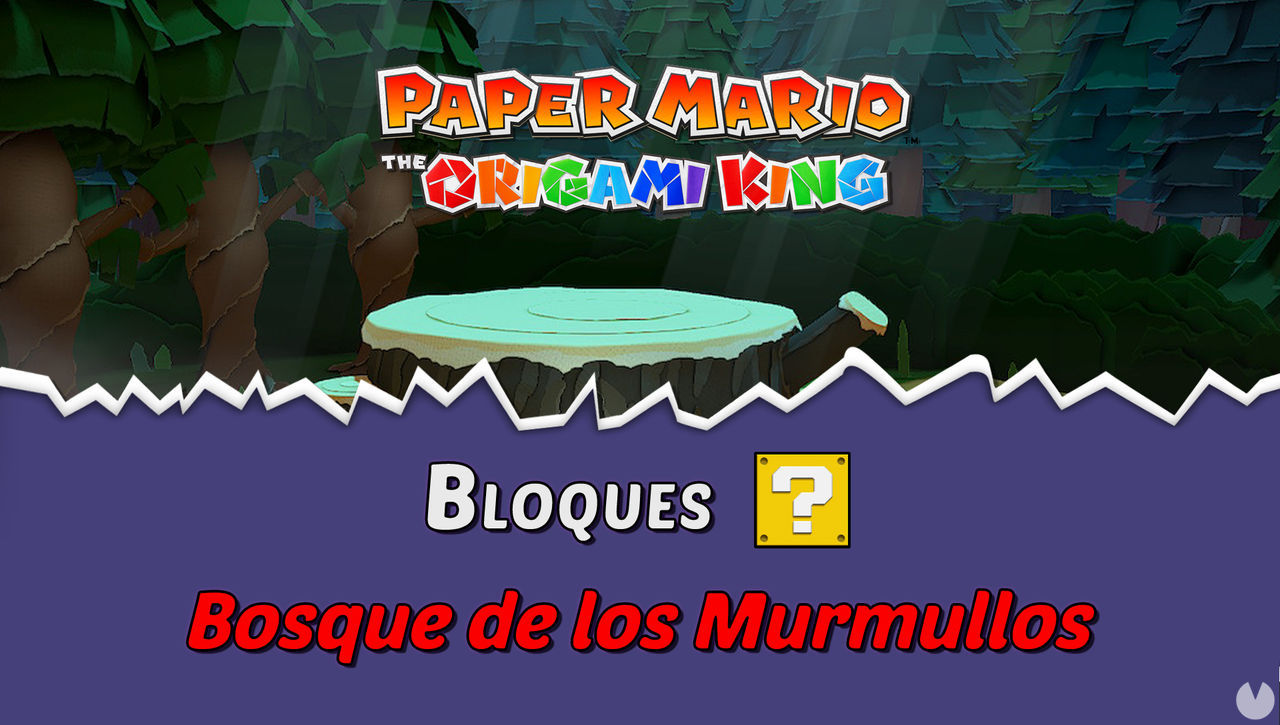TODOS los bloques ? en Bosque de los murmullos de Paper Mario The Origami King  - Paper Mario: The Origami King