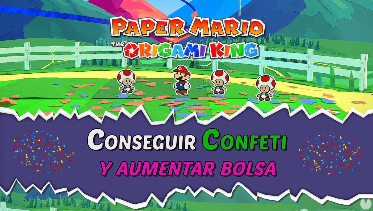 Cmo conseguir confeti y aumentar la bolsa en Paper Mario: The Origami King - Paper Mario: The Origami King