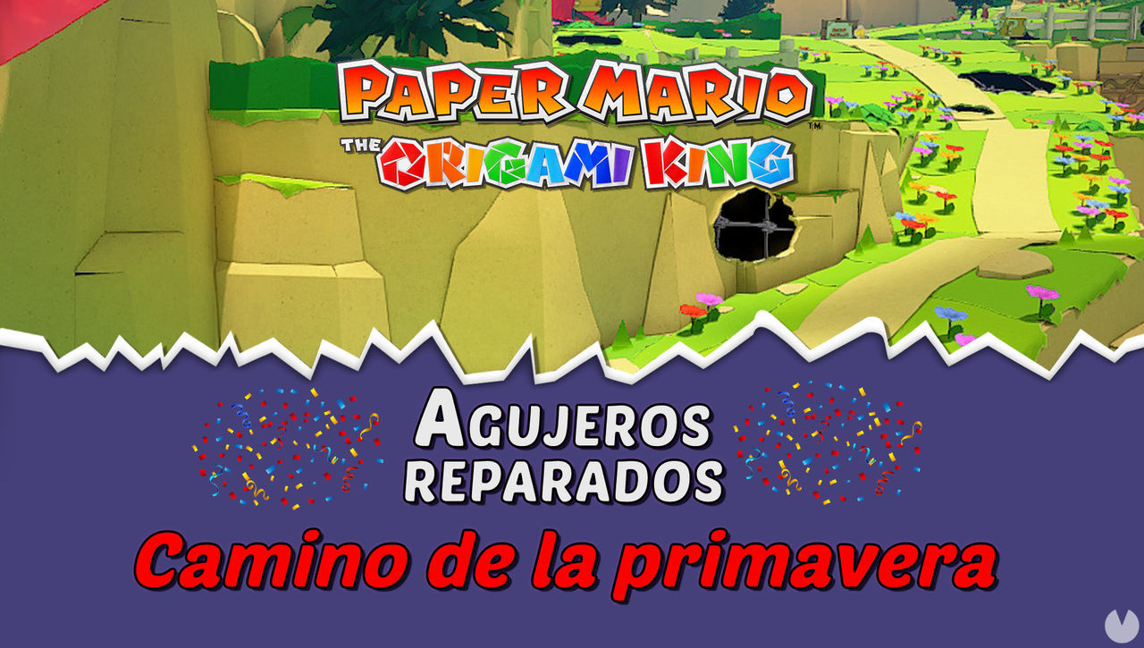 TODOS los agujeros en Camino de la primavera de Paper Mario The Origami King - Paper Mario: The Origami King